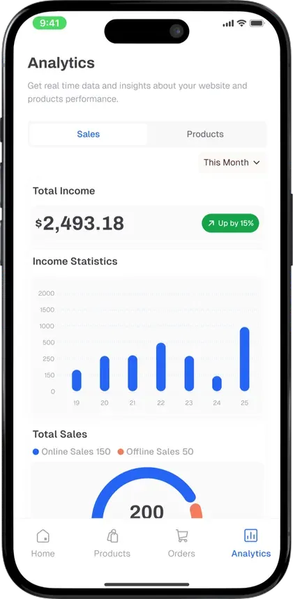 Bluelight Studio mobile app mockup 1